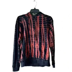 Unzipped Tie-Dye Long Sleeve Hoodie Unisex Size Medium Sweatshirt